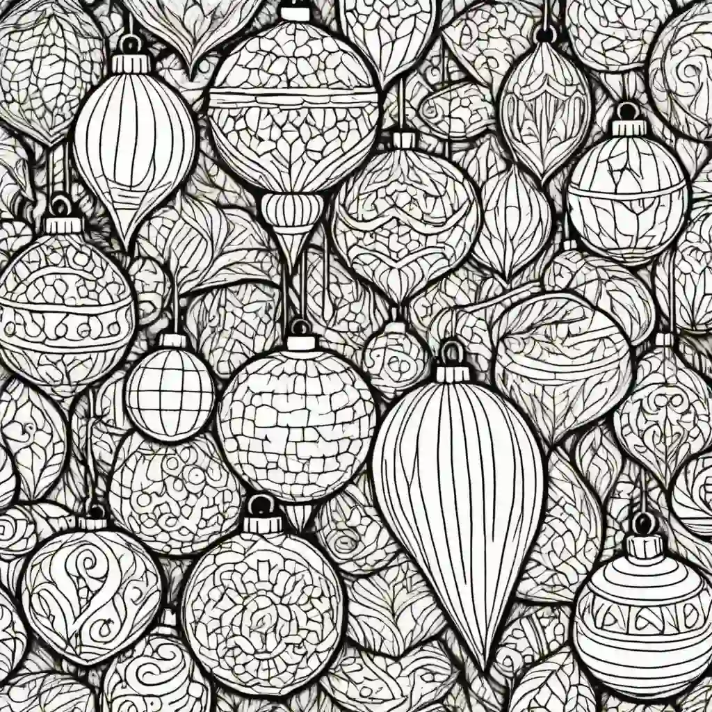 Holiday Ornaments coloring pages